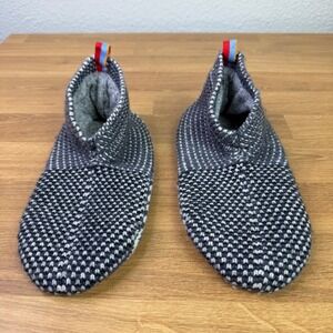 Bombas Gripper Slipper Knit Slipper Socks Grey White Size S